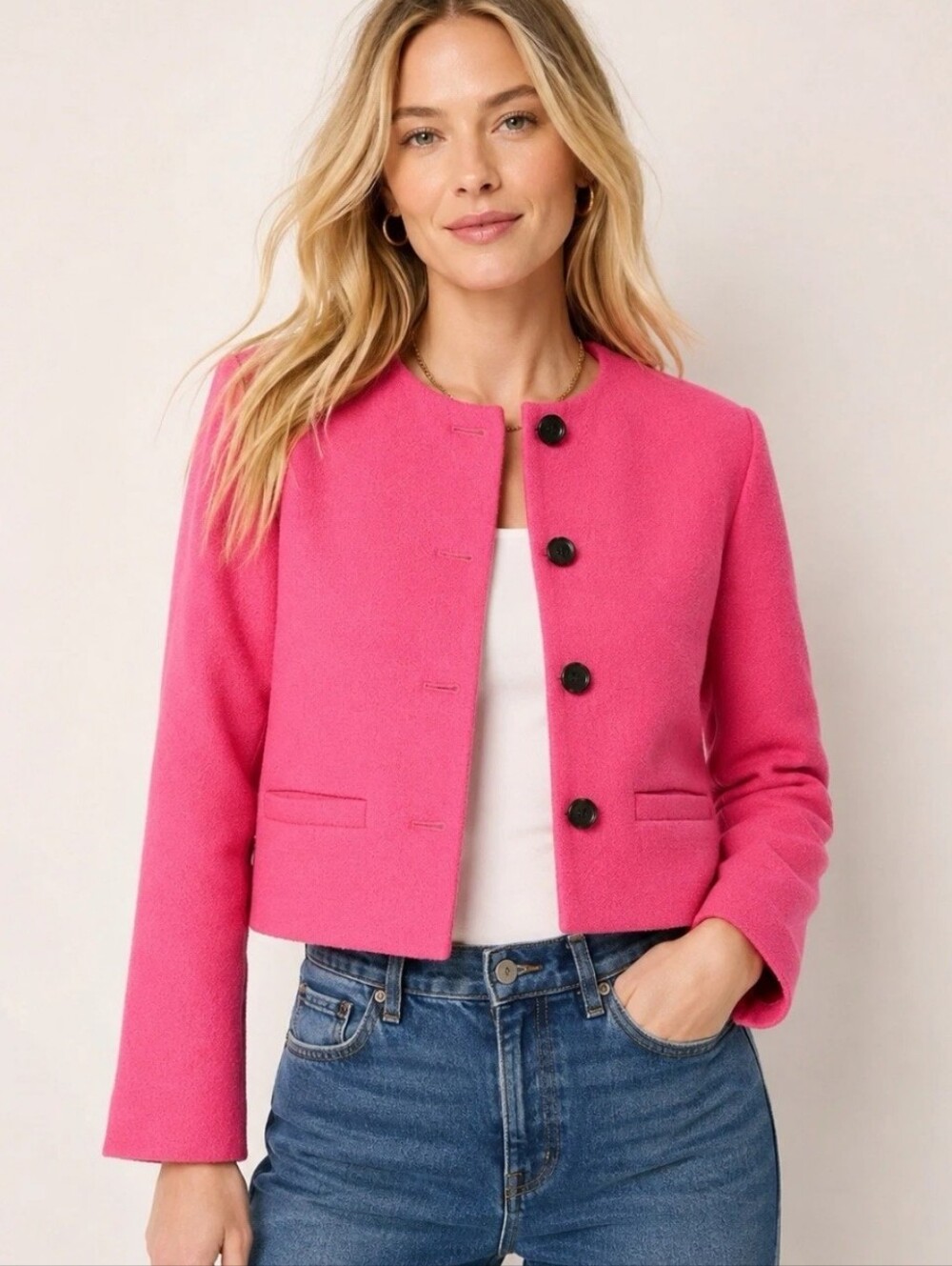J. Crew Collection Pink Lady Day Bomber Jacket Size 4